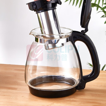 紫丁香 LILAC 耐热玻璃过滤茶壶大容量水壶 S825 茶语壶2000ml 泡茶壶家用红茶具单壶茶水分离飘逸杯