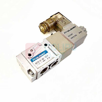 pneulead 电磁阀 24VDC 5-3中封型,接管口径1-8 2、工作压力:0.2Mpa-o.8Mpa,介质温度∶-5-60℃,通径4mm. 3、尺寸≤175*18*27mm(长*宽*厚)