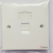 耐克森 信息插座面板 LANmark 86*86 Wallplate 1Snap-InWhite N423.862(明装单口 六类屏蔽,含安装钉)