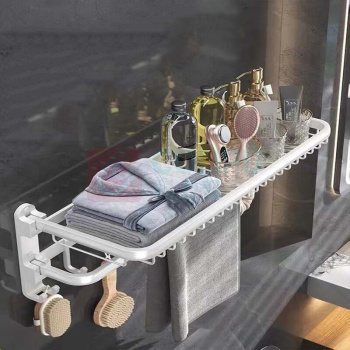 容泰 毛巾置物架 RT-MJJ2501 长50cm 白色加厚