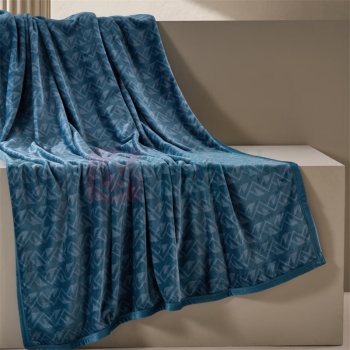 水星家纺 云朵柔绒毯·可水洗·薇蓝物语 1100g 180cm×200cm