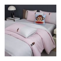 大嘴猴 Paul Frank 丝语精绣套件四件套 PFFCS240440U 200x230cm (灰粉)