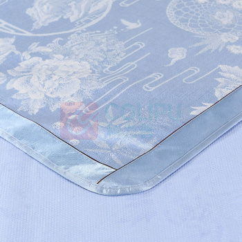 富安娜 FUANNA 冰丝提花席三件套 忆江南 席片:180*200cm 枕套:74*48cm*2 