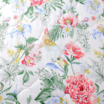 富安娜 FUANNA 七孔抗菌印花夏被 巧若芙蓉 152*210cm(250g) 