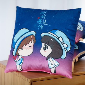 罗蒙 星空之恋 抱枕被 LM-2002 36*36cm 展开尺寸:105*150cm