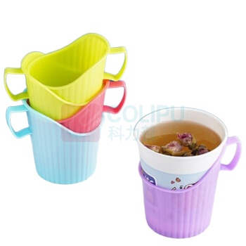 迪普尔 杯托一次性纸杯托架 100122040347 10只装/包 (黄红蓝紫颜色随机发货)