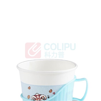 迪普尔 杯托一次性纸杯托架 100122040347 10只装/包 (黄红蓝紫颜色随机发货)