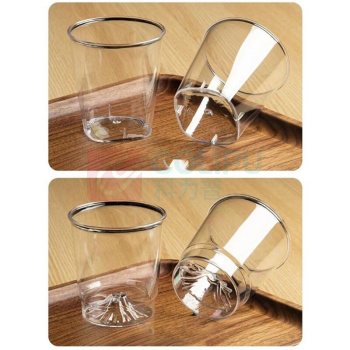融银之汇 加厚硬质家用塑料 一次性水杯 200ml 5.2*6.8*7.4 cm, 500只/箱