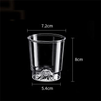 融银之汇 家用加厚硬质塑料 一次性水杯 240ml 5.1*7.4*7.6 cm, 500只/箱
