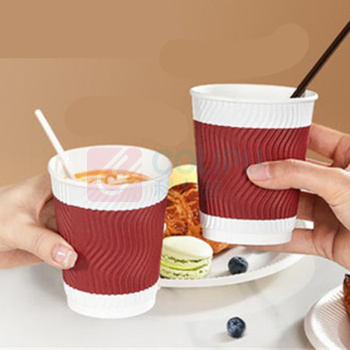 特美居 tmj 一次性咖啡杯 280ml 60只/包 加厚杯子食品级饮料水杯不带盖