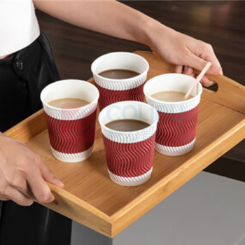 特美居 tmj 一次性咖啡杯 280ml 60只/包 加厚杯子食品级饮料水杯不带盖