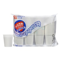 科力普 COLIPU 办公之选 一次性经济纸杯 9盎司 250ml (白色) 100只/包 10包/箱