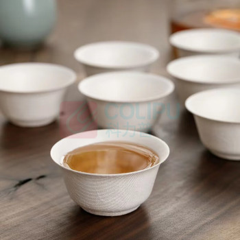 努师傅 一次性功夫茶杯 可降解便捷纸浆茶杯 CB-01 60ml/只 50只/筒 