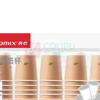 齐心 Comix 一次性纸杯 LC-302 280ml (棕) 50个/包