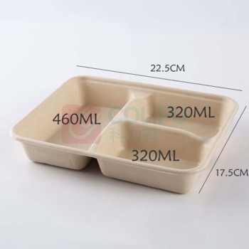 侑家良品 一次性餐盒 CJ-011 3分格1100ml带盖(10套/包) 
