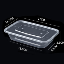 特美居 tmj 一次性餐盒 长方形 TMJ-865 500ML (透明) 300套/箱