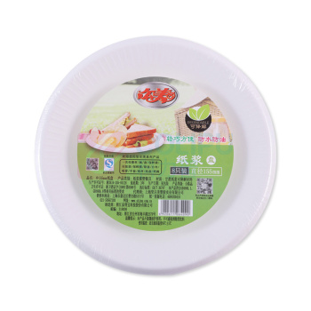 坚尔美 JEM 可降解纸盘 15.5cm 6寸 (白色) 8只/包 30包/箱