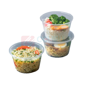 特美居 tmj 一次性圆形带盖打包餐盒 TMJ-656 1000ml (透明) 50套/箱