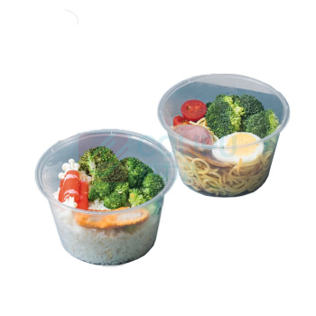 特美居 tmj 一次性圆形带盖打包餐盒 TMJ-656 1000ml (透明) 50套/箱