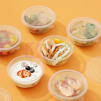 美丽雅 MARYYA 带盖一次性圆形餐盒 HC077102 360ml*50套/箱