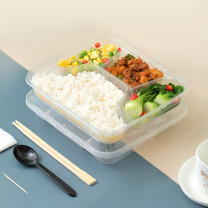 特美居 tmj 一次性饭盒大四格塑料餐盒加厚带盖打包盒餐具 1000型 150套/箱