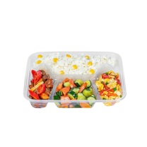 特美居 tmj 一次性饭盒大四格塑料餐盒加厚带盖打包盒餐具 1000型 150套/箱