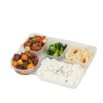 特美居 tmj 大五格带盖饭盒 1TMJ-054-8 1500型 (透明) 150套
