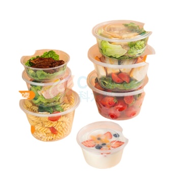 特美居 tmj 餐碗带盖 450型 250套 (透明)
