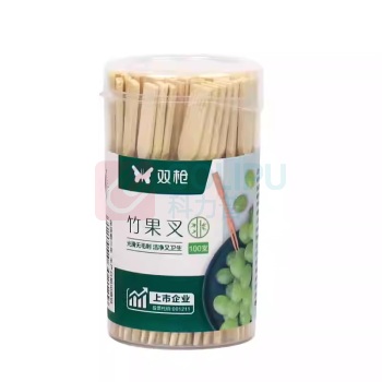 双枪 一次性竹制水果叉 GC1210 100只/筒 240筒/箱