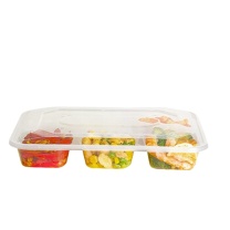 特美居 tmj 一次性饭盒大五格 1500型 26.5*20.2*4.6cm 带盖,150套/箱 可微波