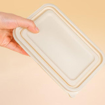 特美居 tmj 一次性饭盒玉米淀粉环保野餐盒 TMJ-311 20套 750ml 带盖