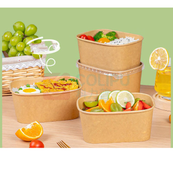 特美居 tmj 一次性饭盒牛皮纸野餐盒 TMJ-572 20套1000型 带盖