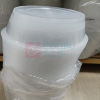 特美居 tmj 一次性饭盒 1000型 圆形带盖 50套/组