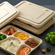 佳茉 餐盒 1400ml*100套(+纸盖)
