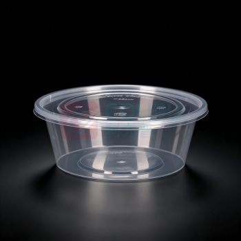 国产 一次性300圆形餐盒 直径12*4.1cm (透明) 450套/箱