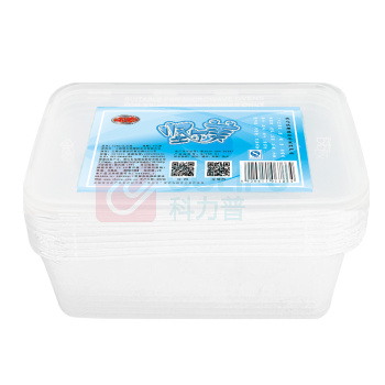 坚尔美 JEM PP一次性带盖一格方形餐盒 11254 750ml 17cm*11.5cm*5.5cm (透明) 6只/套 24套/箱