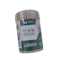 双枪 一次性竹制牙签 YQ1251 直径5*7cm 500支/筒 8筒/盒 256筒/箱 新老包装随机发货