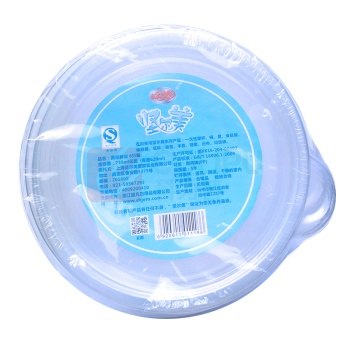 坚尔美 JEM PP一次性带盖一格圆形餐盒 11186 620ml 14cm*7.5cm (透明) 6个/包 24包/箱
