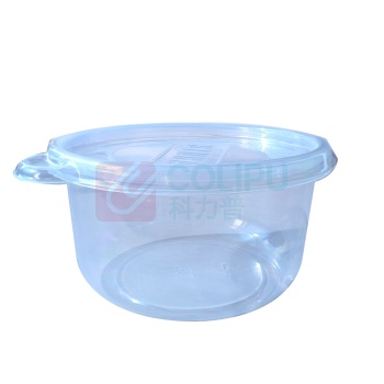 坚尔美 JEM PP一次性带盖一格圆形餐盒 11186 620ml 14cm*7.5cm (透明) 6个/包 24包/箱