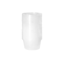 特美居 tmj 一次性塑料饭盒带盖圆形 TMJ-925/TMJ-6000 750ml (透明色) 50套/箱