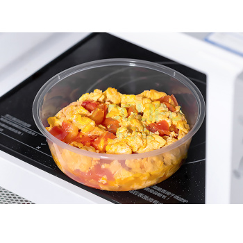 特美居 tmj 一次性塑料饭盒带盖圆形 TMJ-925/TMJ-6000 750ml (透明色) 50套/箱