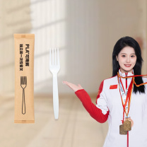 海亚森 HAIYASEN PLA可降解独立装一次性餐叉子 TK-3058 17cm*2.5cm 4.3g (白色) 100个/包 10包/箱