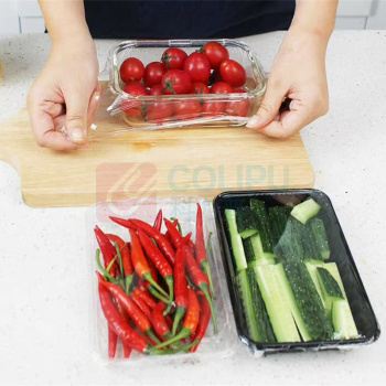 宜之选 一次性保鲜膜大卷 商用生鲜蔬果家用超市酒店厨房食堂食品膜 45cm*300m