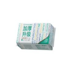全棉时代 PURCOTTON 一次性干湿两用擦脸巾 20*20cm 加厚100片/包