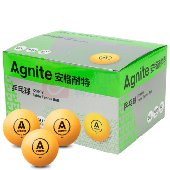 安格耐特 Agnite 乒乓球 F2390Y (黄色) 60个/盒