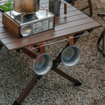 挪客 naturehike 方芸 铝合金蛋卷桌 CNK2300JJ019 展开尺寸106*60*44cm (黑胡桃色)