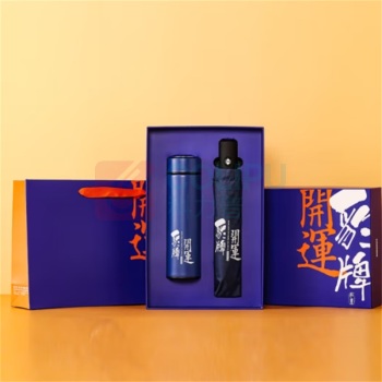 豹牌 BAOPAI 套装真空保温杯+三折八骨全自动晴雨伞 BP-T91