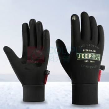 Jeep 吉普保暖手套男士冬季加绒防寒手套 MY运动1941 黑色
