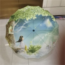 优企 DZ户外遮阳雨伞 25寸8骨 浅绿,浅粉,深蓝 3种花色随机发货