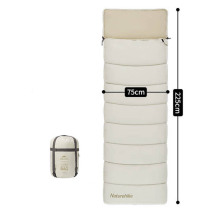 挪客 naturehike 灵动信封带帽棉睡袋 冬季单人2~5℃/可拼接 LD350 (白鳍)